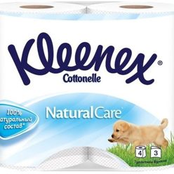 Туалетная бумага Kleenex Natural Белая 3 слоя 4 рулона