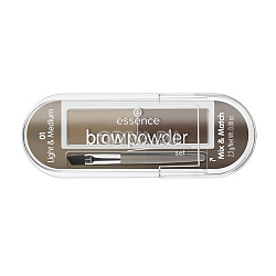Тени для бровей Essence Brow Powder Set с кисточкой 01 Blond