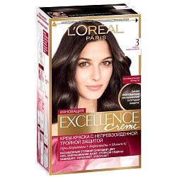 Краска для волос L'Oreal Excellence Creme 300 Темно-каштановый 192 мл