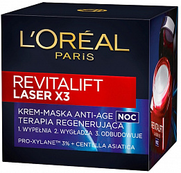 Крем - маска для лица L'Oreal Revitalift Laser X3 Регенерирующая ночная 50 мл