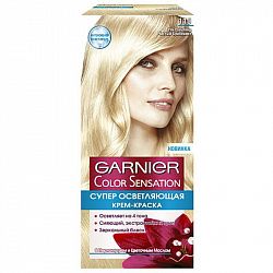 Крем-краска для волос Garnier Color Sensation Роскошный Цвет 110 Ультраблонд Чистый бриллиант 110мл
