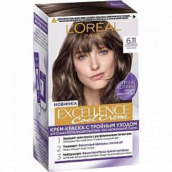 Краска для волос L'Oreal Excellence Cool Creme оттенок 6.11 тёмно-русый