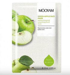 Маска для лица Mooyam увлажняющая с экстрактом зеленого яблока 25 мл BK1-2