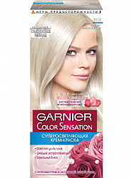 Крем-краска для волос Garnier Color Sensation Роскошный Цвет 910 Пепельно-серебристый блонд 110мл