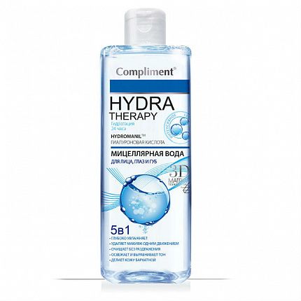
                                Мицеллярная вода для лица и глаз Compliment Hydra Therapy 5 в 1 400 мл