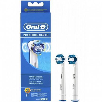 
                                ORAL B Насадки для электрических зубных щеток PrecisionClean EB20/EB17 2шт