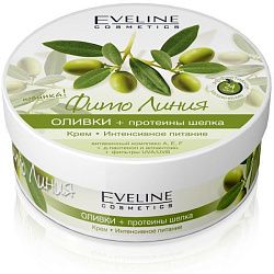 Крем для лица и тела Eveline Фито Линия интенсивное питание оливки, протеины шелка 210 мл