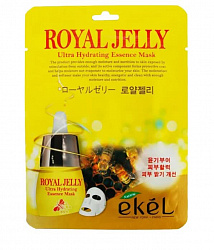 Маска тканевая [EKEL] с Пчелиным маточным молочком ROYAL JELLY Ultra Hydrating Essence Mask, 25 мл