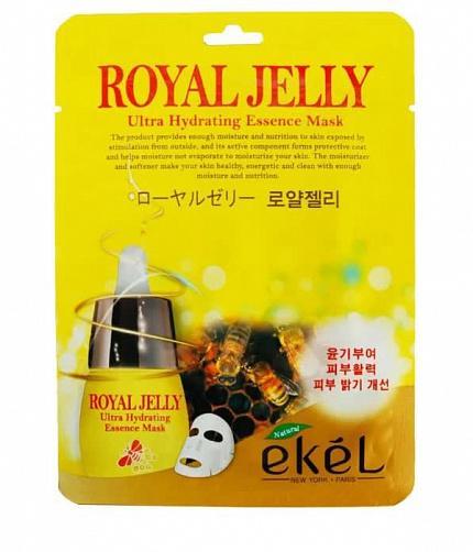 
                                Тканевая маска для лица Ekel Royal Jelly ультраувлажняющая с пчелиным маточным молочком 25 мл
