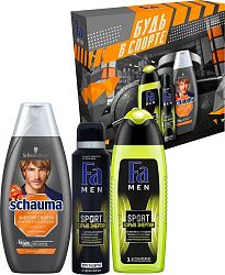Подарочный набор Schauma Men (шампунь Schauma 380мл + дезодорант Fa 150мл + гель для душа Fa 250мл)