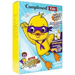 Подарочный набор Compliment kids №1907 Superhero аромат жвачки (пена для душа 200 мл+шампунь)