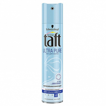 
                                Лак для волос Taft Ultra Pure №4 сверхсильная фиксация 225 мл