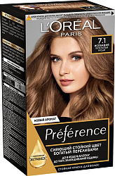 Краска для волос L'Oreal Preference Cool Blondes оттенок 7.1 Исландия