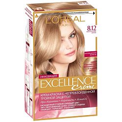 Краска для волос L'Oreal Excellence Creme 8.12 Мистический блонд 192 мл