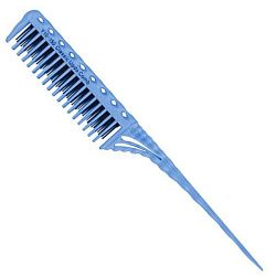 Расческа для волос гребень с густыми зубцами с 3 отверстиями в ручке однотоная КМ21-542