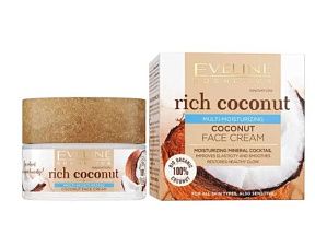 Крем для лица Eveline Rich Coconut мультипитательный кокосовый для сухой и чувствительной кожи 50 мл