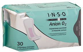 Прокладки ежедневные INSO Anion O2 ежедневные 30 шт белая полоска