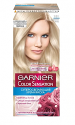 Крем-краска для волос Garnier Color Sensation Роскошный Цвет 101 Серебристый блонд 110мл