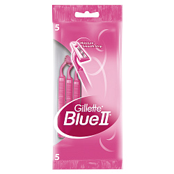 Станок для бритья одноразовый Gillette BLUE II Plus женский 5шт Топ