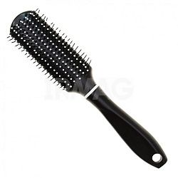 Расческа для волос MingFa массажная лопата черная с белым КМ21-527