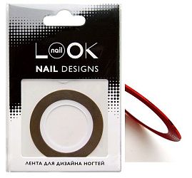 Лента NLOOK 50225 для дизайна ногтей красный