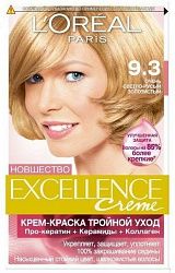 Краска для волос L'Oreal Excellence Creme 9.3 Очень Светло-русый золотистый 192 мл