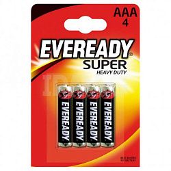 Батарейка Energizer Eveready Super Heavy Duty солевая мизинчиковая AAA 4 шт