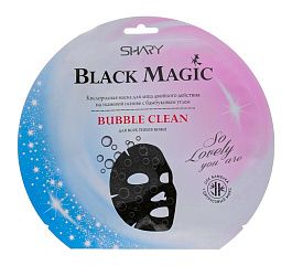 Тканевая маска для лица Shary Black Magic Bubble Clean кислородная 20 г