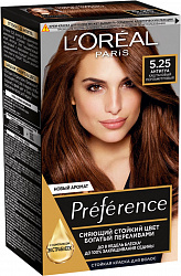 Краска для волос L'Oreal Preference 5.25 Антигуа каштан перламутровый