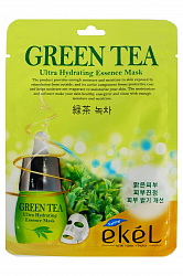 Тканевая маска для лица Ekel Green Tea ультраувлажняющая с зелёным чаем 25 мл