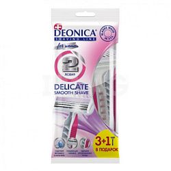 Станок для бритья Deonica одноразовый женский 2 лезвия 4 шт