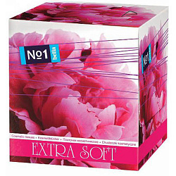 Платочки косметические Bella №1 2-х слойные Extra Soft Роза фиолетовые 80 шт