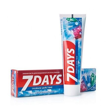 
                                Зубная паста 7 дней Rezolut тройное действие 100 мл