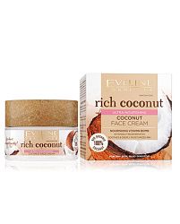 Крем для лица Eveline Rich Coconut увлажняющий кокосовый для сухой и чувствительной кожи 50 мл