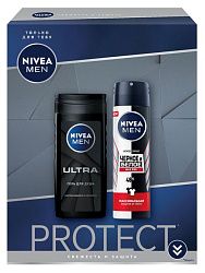 Подарочный набор Nivea Men Protect (гель для душа + дезодорант)