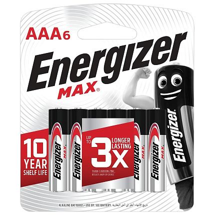 
                                Батарейка Energizer Max мизинчиковая AAA 6 шт