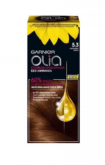 
                                Крем - краска для волос Garnier Olia с цветочными маслами, без аммиака 5.3 Каштановое золото 110 мл