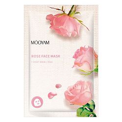 Тканевая маска для лица Mooyam увлажняющая с экстрактом розы 25 г