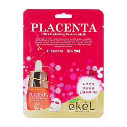 Тканевая маска для лица Ekel Placenta ультраувлажняющая с экстрактом плаценты 25 мл