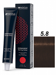Крем - краска для волос Indola Profession Permanent Caring 5.8 Светлый коричневый шоколад 60 мл