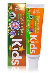 Зубная паста Kizcare Kids гелевая с ярким тропическим вкусом детская от 2 лет 75 г
