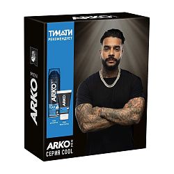 Подарочный набор Arko Men Cool Тимати (пена для бритья 200 мл + крем после бритья 50 мл)