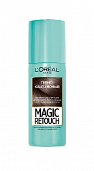 Спрей для волос L'Oreal Magic Retouch тонирующий для закрашивания корней 02 Тёмно-каштановый 75 мл
