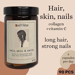 Бад к пище Beauty Inside Hair, skin & nails Капсулированный бьюти коллаген комплекс 90 капсул