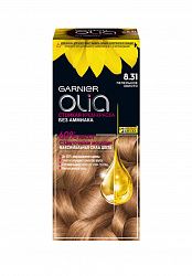 Крем - краска для волос Garnier Olia с цветочными маслами, без аммиака 8.31 Пепельное золото 110 мл