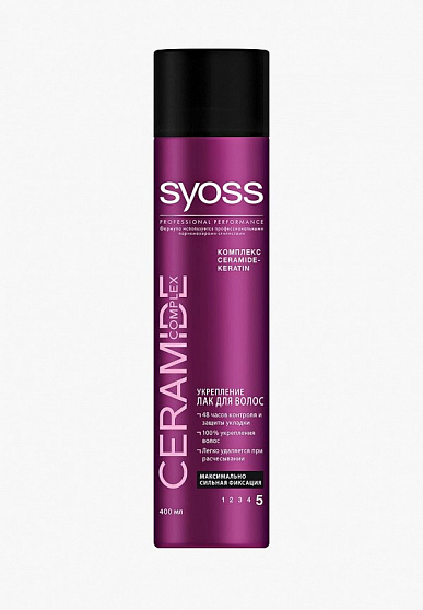 
                                Лак для волос Syoss Ceramide Complex №5 максимально сильная фиксация 400 мл