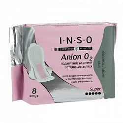 Прокладки ежедневные INSO Anion O2 супер 8 шт