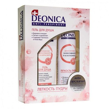 
                                Подарочный набор Deonica Легкость Пудры (дезодорант-спрей + гель для душа)