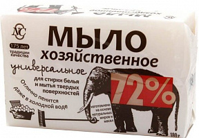 Мыло хозяйственное Слон 72% универсальное 180 г Топ