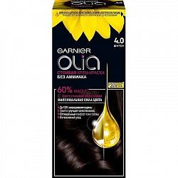 Крем - краска для волос Garnier Olia с цветочными маслами, без аммиака 4.0 Шатен 110 мл